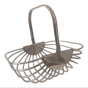 Mid Century Stainless steel fruit basket, vintage
